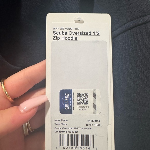 Lululemon Notre Dame Scuba Oversized Half-Zip Hoodie - Picture 7 of 7